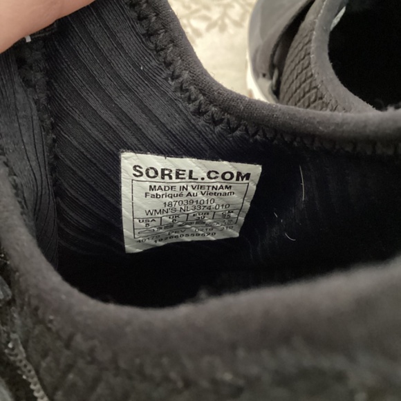 Sorel Kinetic Sneak Womens Size 8 Black Hook & Loop Athletic Shoes NL3374-010 Pl - Picture 6 of 10